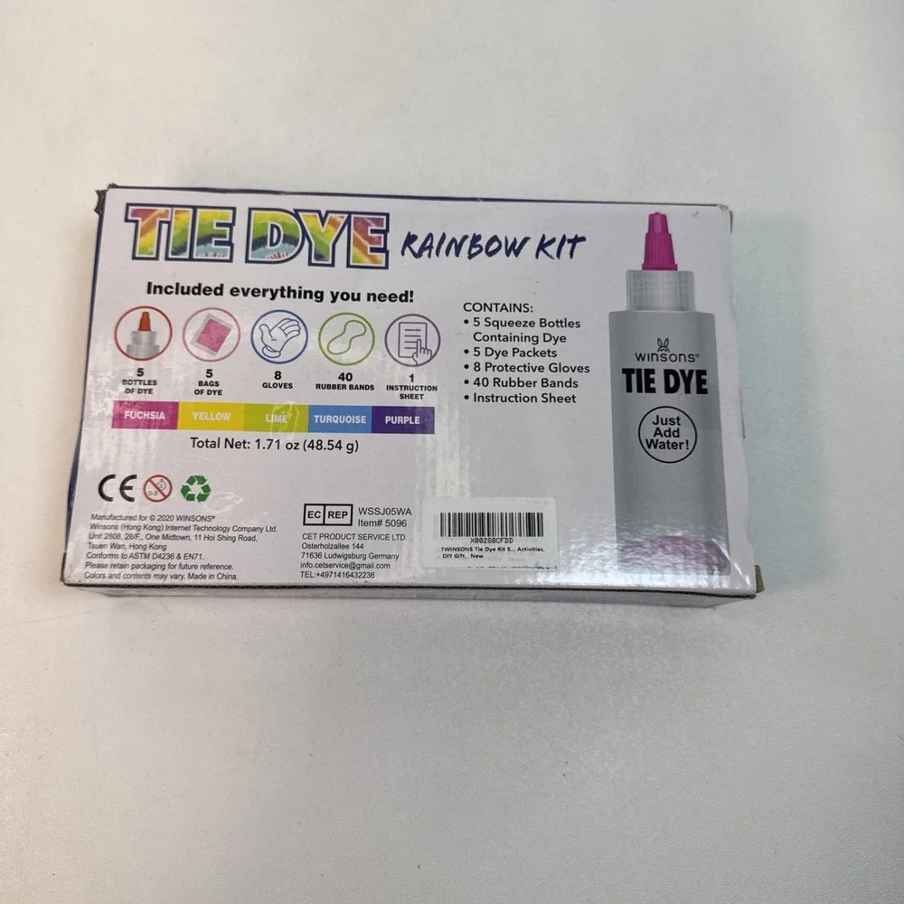 Tie Dye Kit 5 Colors Permanent Fabric Dye Art Set for Kids Adults for School ...